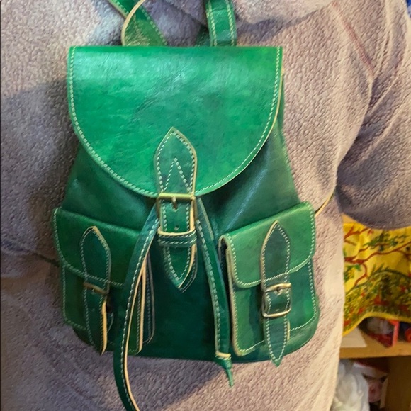 Moroccan Leather Backpack - Picture 12 of 13